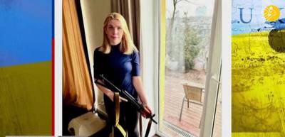 نماینده زن پارلمان اوکراین «کلاشینکف» به دست گرفت