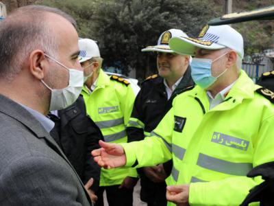 تشکر و قدردانی فرمانده پلیس راه کشور از تلاش‌های سرپرست فرمانداری رودباری جهت روان سازی ترافیک