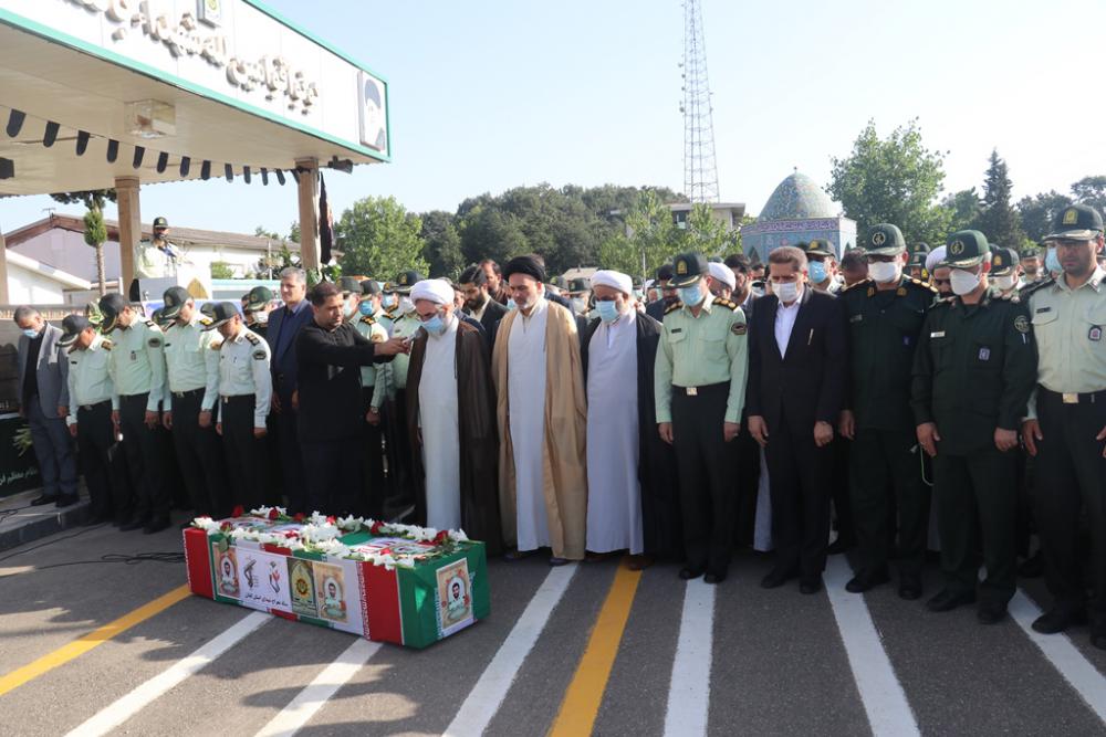پیکر مطهر شهید «مهدی کامور آستانه» در رشت تشییع شد