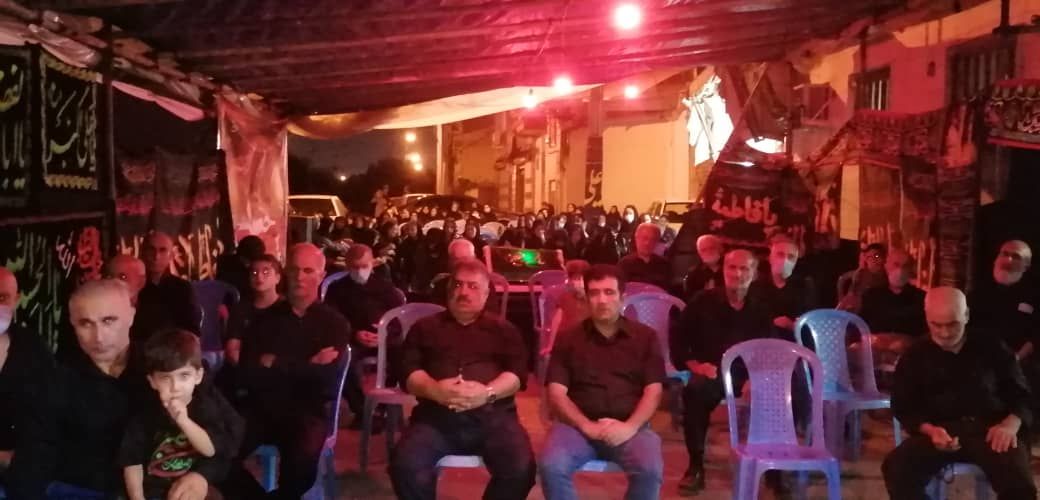 مراسم شب هفتم محرم، هیات قمر بنی هاشم(ع) سنگ سازی، کوچه آهکی رشت