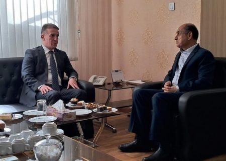 در آستانه سفررئیس جمهوربه جمهوری آذربایجان، استاندار گیلان با سفیر این کشوردرایران دیداروگفتگوکرد